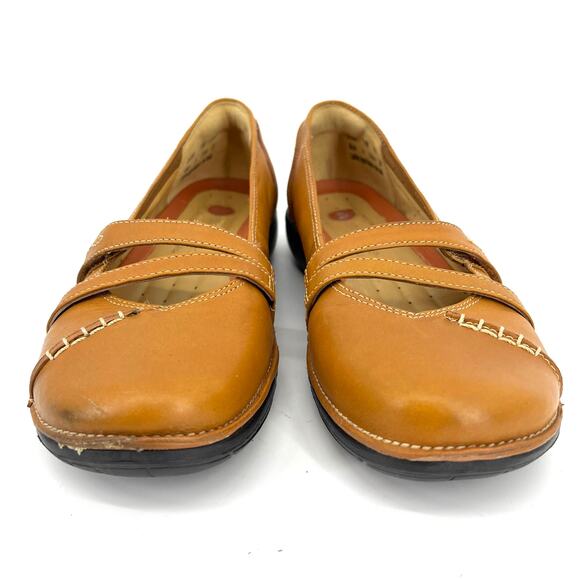 Clarks Unstructured Tan Women's Mary Jane Comfort Flats Size 7.5 Casual Shoes - Picture 3 of 10